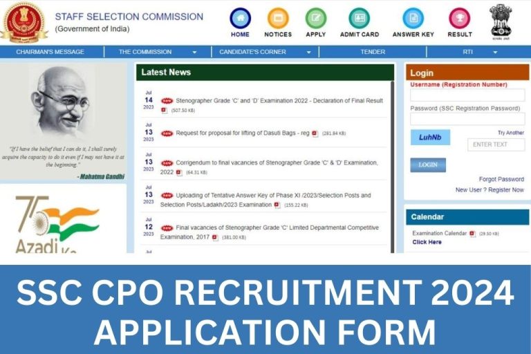 Ssc Cpo Recruitment Si Notification Apply Online Ssc Nic In