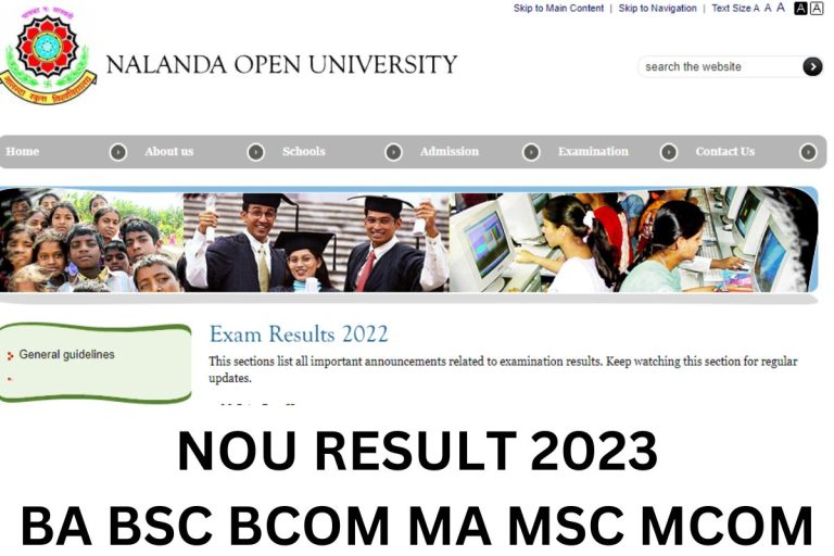 NOU Result 2024, Nalanda Open University UG PG Results At Nou.ac.in