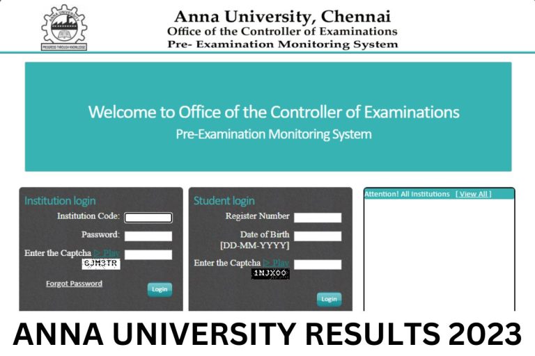 Anna University Results 2024, 1st, 3rd, 5th Sem coe1.annauniv.edu