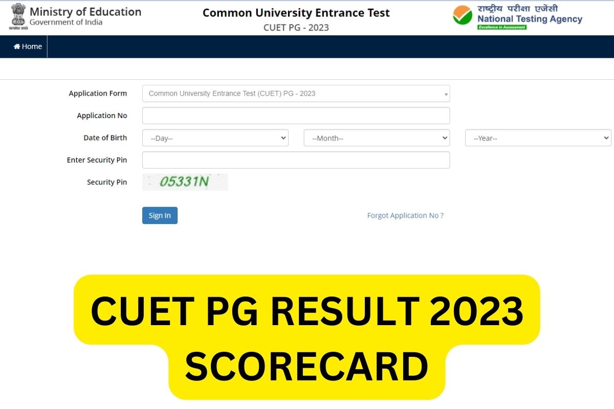 Cuet.nta.nic.in PG Result 2023 Declared, CUET PG Scorecard Link