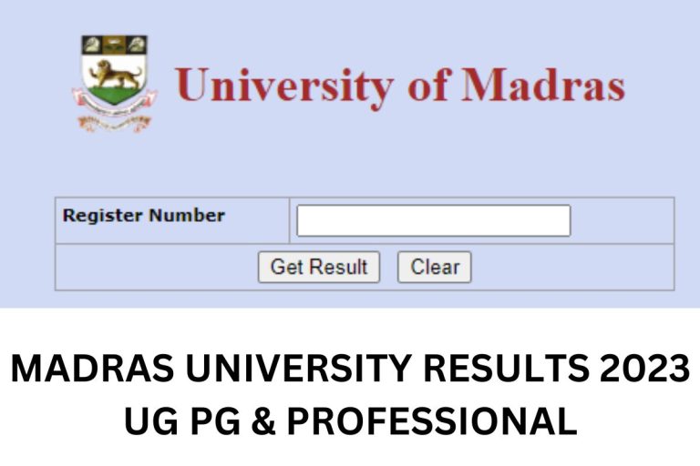 Madras University Results 2024: UG, PG April Result Link @ Result.unom ...