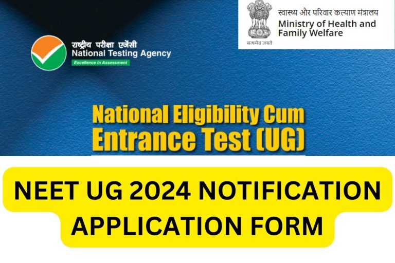 NEET UG 2024 Notification Registration, neet.nta.nic.in Application Form