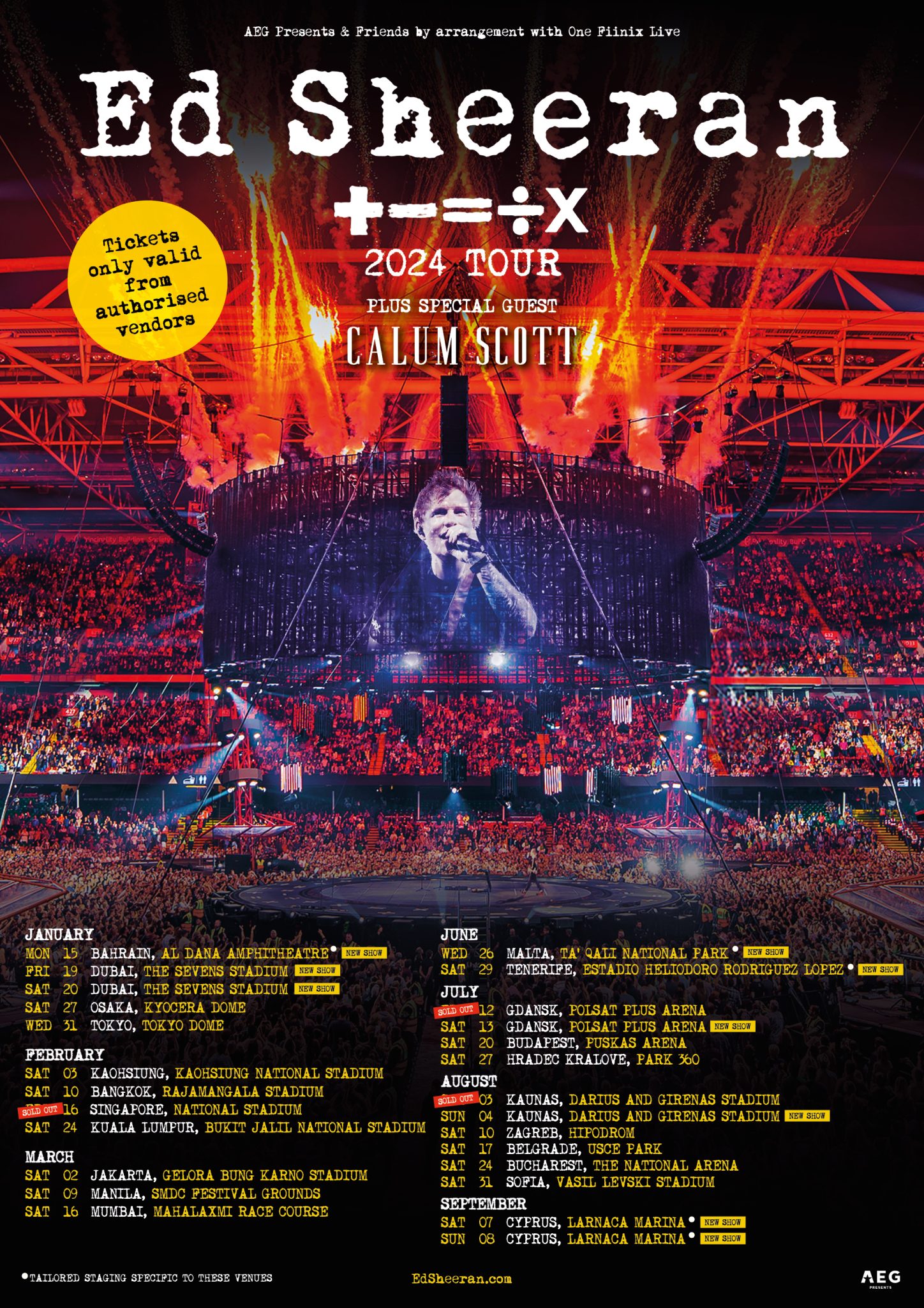 Ed Sheeran India Tour, Tickets, +–=÷x Show Venue, Booking