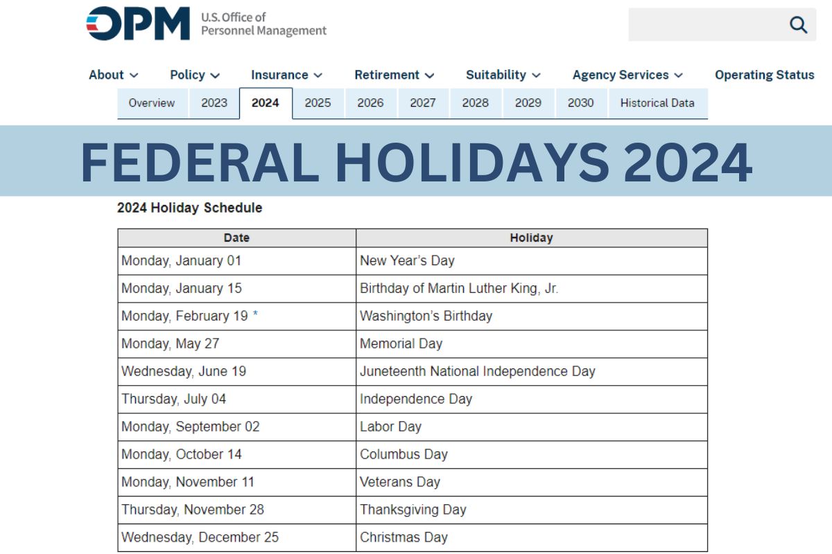 2024 Federal Bank Holiday Calendar Printable 2024 Calendar By Month