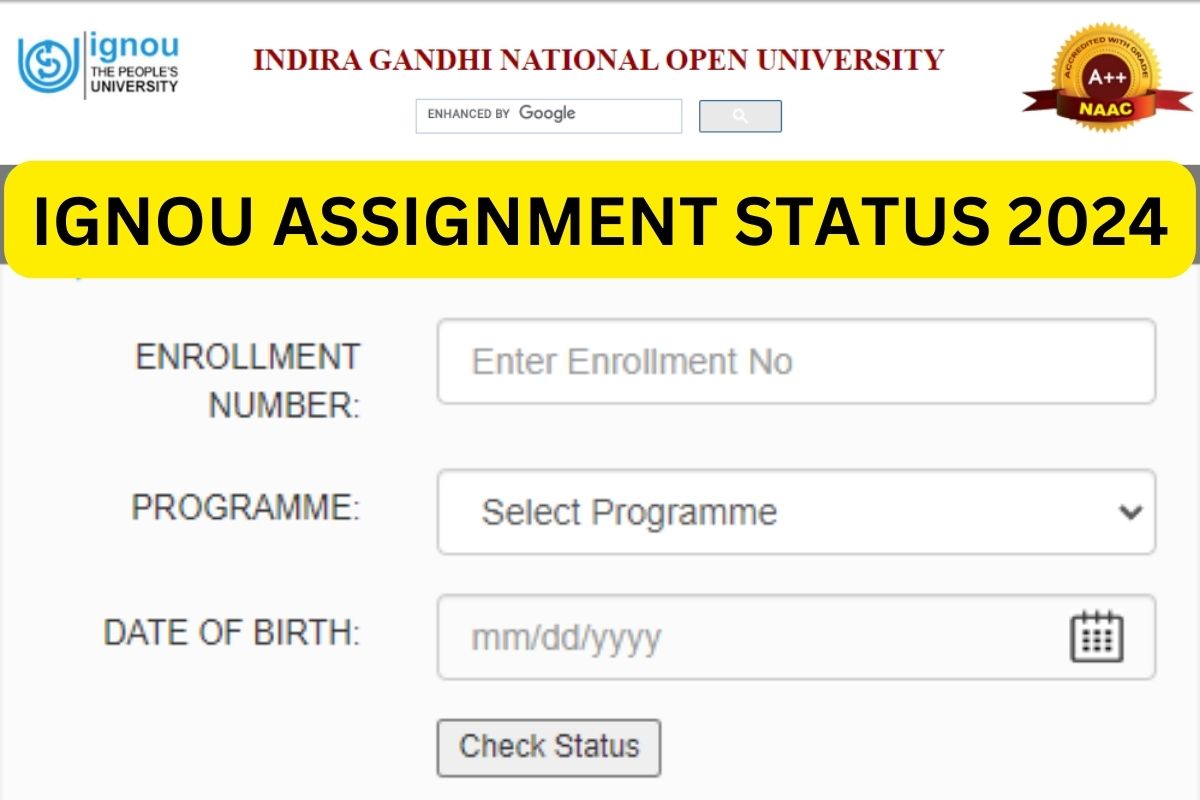 IGNOU Assignment Status 2024, Grade Card Download ignou.ac.in