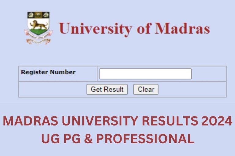 Madras University Results 2024: UG, PG April Result Link @ Result.unom ...