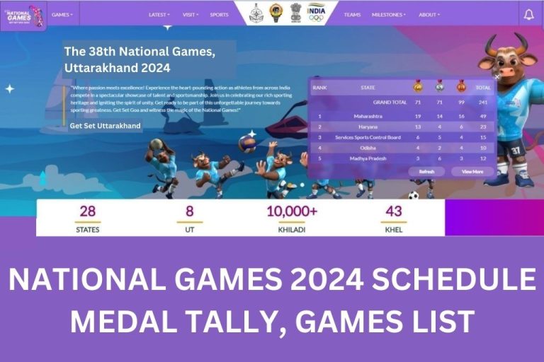 National Games Uttarakhand 2024 Schedule, Games List, Medal Tally State