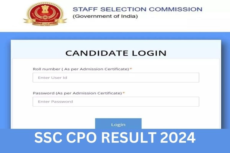 SSC CPO Result 2024 Tier 1 Cut Off Marks, Merit List ssc.nic.in